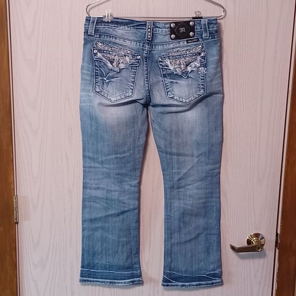 Miss Me Jeans, Size 29, Mid-Rise, Bootcut, 34W x 27L, Bedazzled - Picture 5 of 9